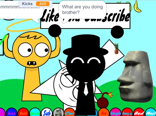 Use the bottom toolbar weapons on Mr Black