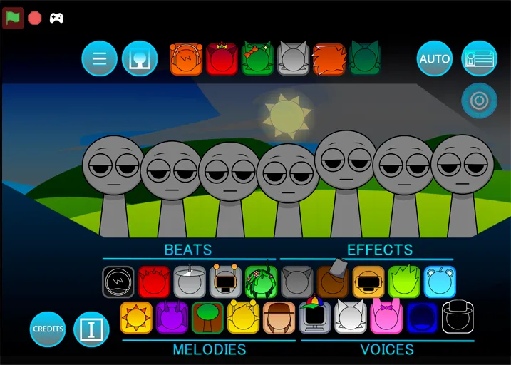 Drag a Sprunki.MSI sound icon onto a gray avatar